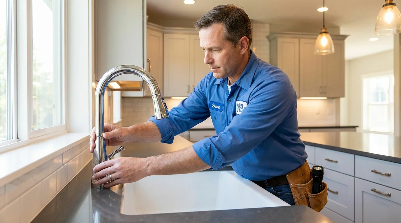 Kitchen faucet installation by Johns Plumbing LLC in Rogers